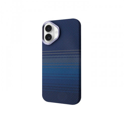 Чехол WAVE Gleam Case with Magnetic Ring iPhone 16 (blue stripes)